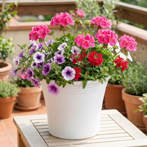 Artikel Plastpotte “Irys” hvid Ø22cm H18cm 1 stk