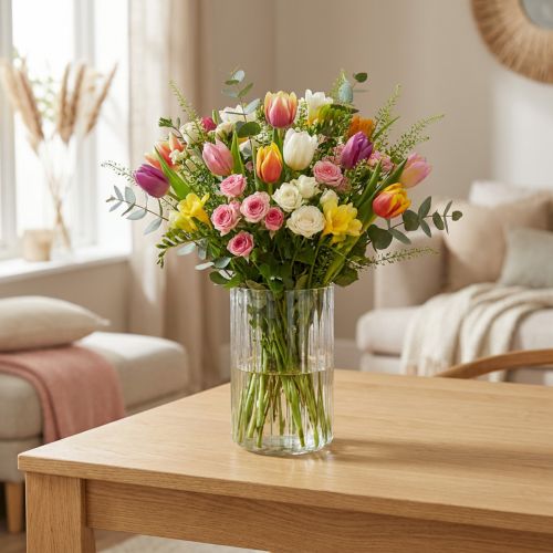 Artikel Vase Unik stribet struktur Moderne design 19cm