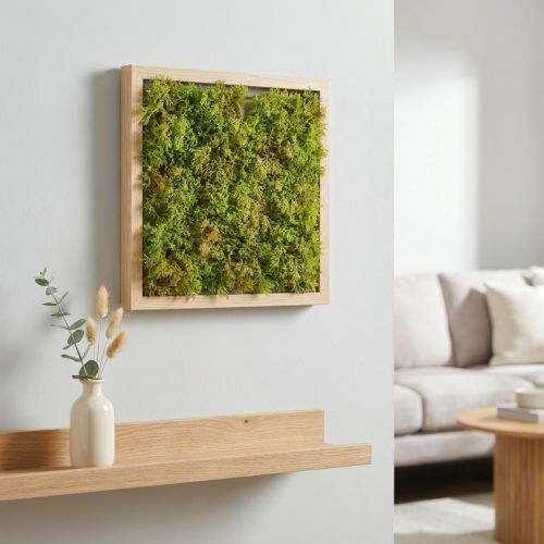 Kunstig mosmosmåtte – perfekt til mosbillede lysegrøn 25×25cm | Floristik24.dk