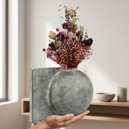 Tørrede blomster lilla kløver halm blomster hør dild 35cm 150g | Floristik24.dk