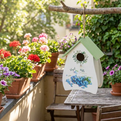 Artikel Fuglehus til stilfulde rum med blomsterdesign og nostalgisk præg 21 cm