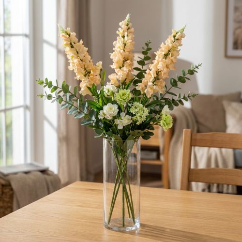 Artikel Snapdragon kunstig blomst Silkeblomst Snapdragons Pink Creme L92cm