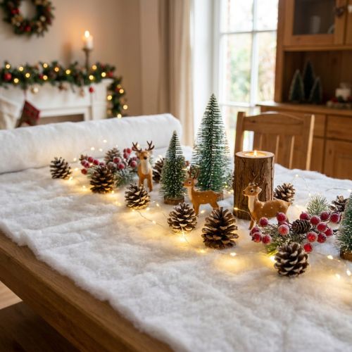 Snemåtte Kunstigt snedække Deco White 600×45cm | Floristik24.dk