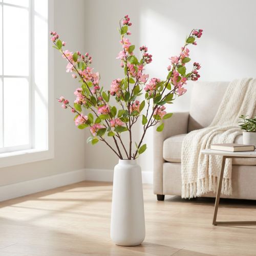 Kunstig gren af kirsebærblomst, forårsdetaljer til hjemmet, 125 cm | Floristik24.dk