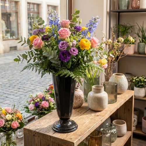 Justeringsvase Szwed Sort Ø19cm | Floristik24.dk