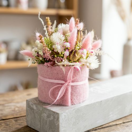 Filtbånd 7,5 cm x 5 m pink | Floristik24.dk