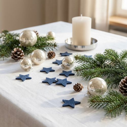 Juledrys, stjernedrys, blå Ø4/5cm 40 stk | Floristik24.dk
