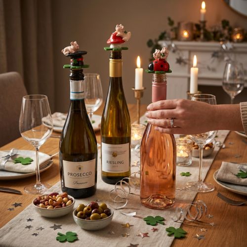 Vinprop champagne kork vinprop lykkesymboler 6,5cm 3 stk | Floristik24.dk