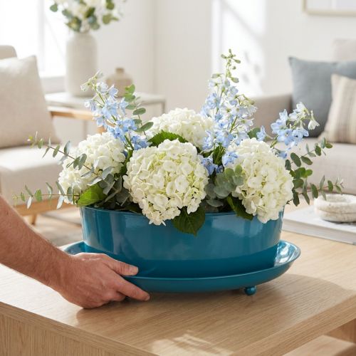 Metal bordskål, elegant og funktionel dekoration til opholdsrum, 28 cm | Floristik24.dk