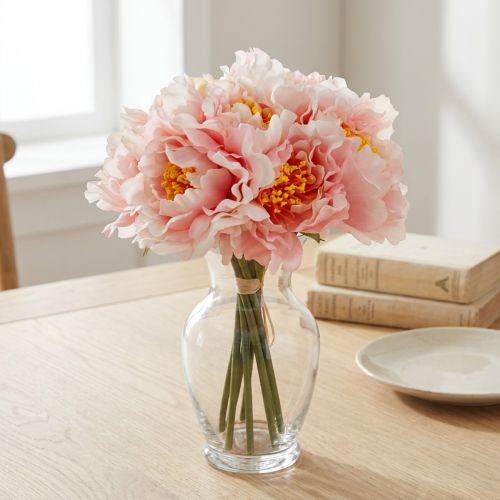 Paeonia Peony Kunstig Blomst Peonie Pink Ø6cm 28cm 7 stk | Floristik24.dk
