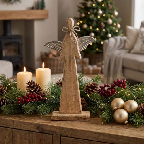 Juledekoration engeltræ H43cm | Floristik24.dk