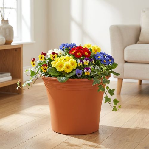 Potte “Irys” plast terracotta Ø38cm H31cm 1 stk | Floristik24.dk