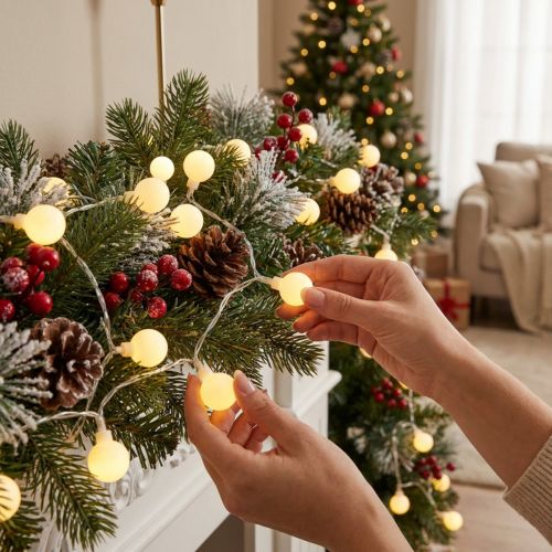LED lyskæde Cherry varm hvid 9m 120LED | Floristik24.dk