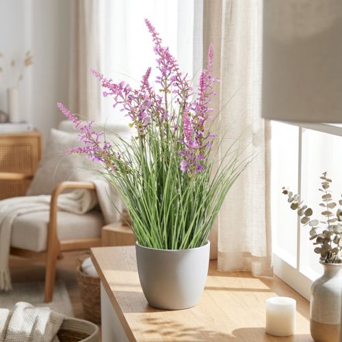 Artikel Dekorativt grønt med fine blomster til et stilfuldt rumdesign, 67 cm