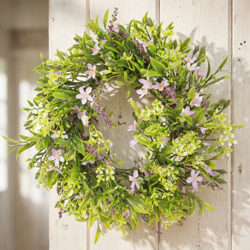 Kunstig lavendel Bach blomsterkrans Lilla Ø33cm | Floristik24.dk