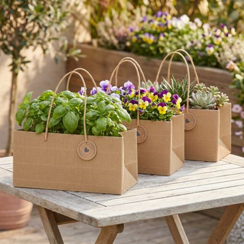 Artikel Planteposer papir naturriflet 24x12x12cm 8 stk