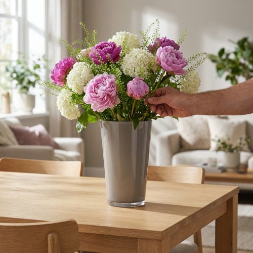 Artikel Vase "Fizzy" platin grå Ø20cm H35cm 1 stk