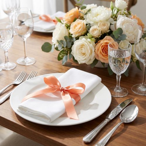 Gave- og dekorationsbånd 15mm x 50m Abrikos | Floristik24.dk