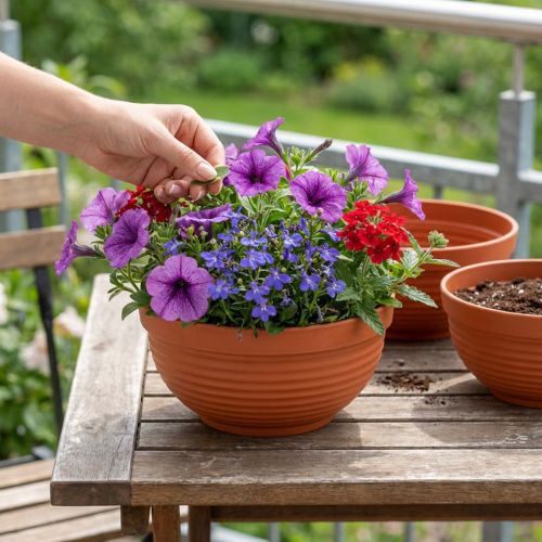 Artikel R-skål plast terrakotta Ø19cm, 10 stk.