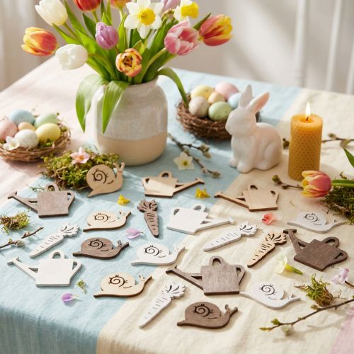 Havespredning i træ 4cm - 6cm natur 72 stk | Floristik24.dk