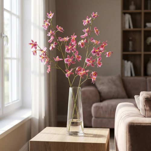 Artikel Oncidium Kunstige Orkideer Dekoration Pink Violet 93cm 2stk