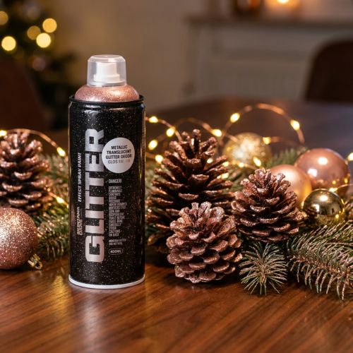 Glitterspray, rosaguld,