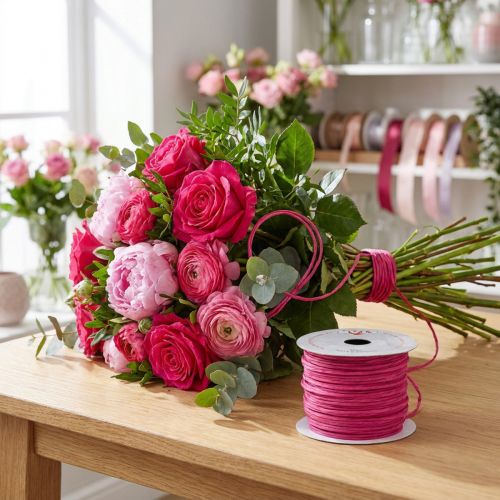 Trådviklet 50m fuchsia | Floristik24.dk