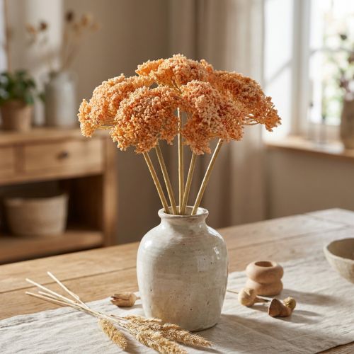 Røllike kunstige kunstige blomster orange 50cm 5 stk i bundt | Floristik24.dk