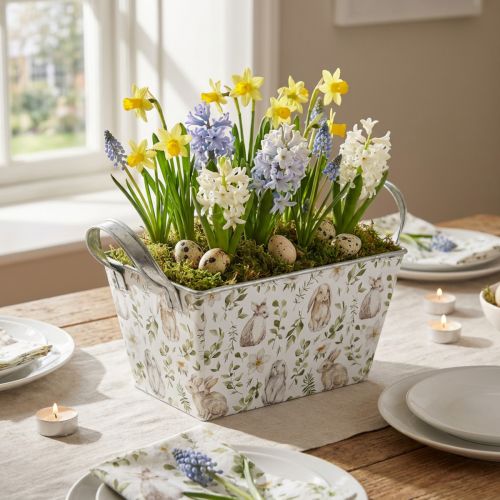 Jardiniere plantekasser i metal 20×12,5×10cm | Floristik24.dk