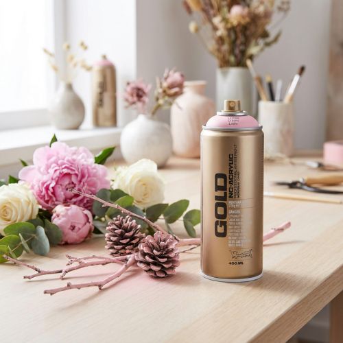 Artikel Farve spraymaling pink litchi spraymaling Montana Gold 400ml