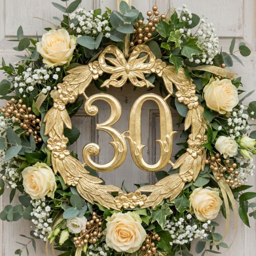 Jubilæum nummer 30 i guld | Floristik24.dk