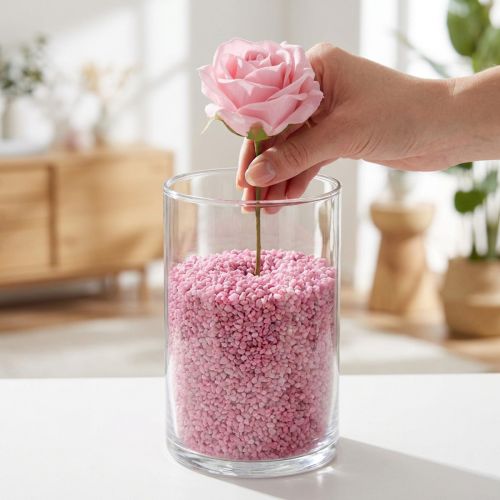 Dekorative granulat lyserøde dekorative sten 2mm - 3mm 2kg | Floristik24.dk