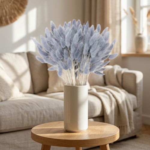 Artikel Tørret Lagurus (Harehalegræs) Grå til tørrede blomsterbuketter 60 cm 75 g