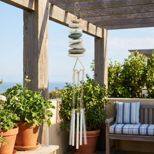 Artikel Wind Chime Hanger Chime Maritime med Sten H50cm