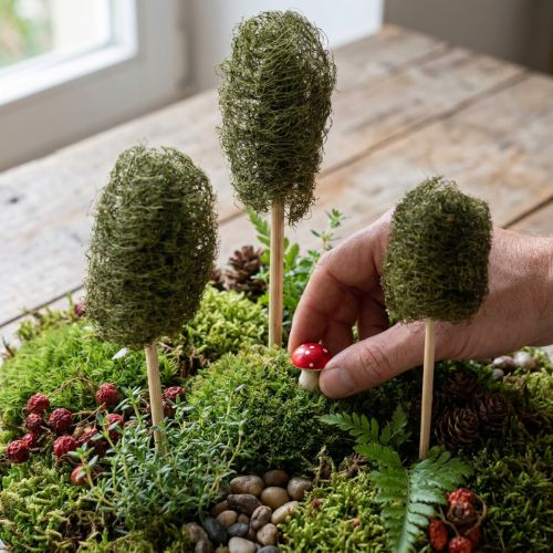 Luffa lille svampeagurk på pind mørkegrøn 5-7 cm 25 stk | Floristik24.dk