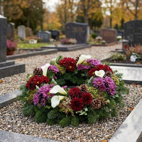 Artikel Blomsterskum krans ring sort Ø30cm 2 stk