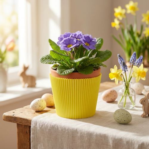 Plisserede manchetter gule 18,5cm 100 stk | Floristik24.dk