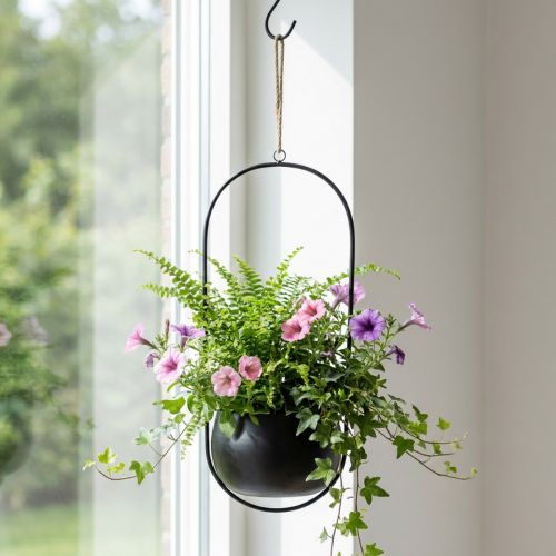 Hængekurv metal hængekurv blomster zinksort Ø15cm | Floristik24.dk