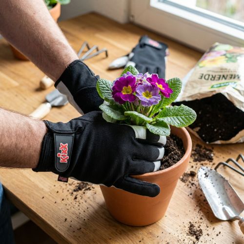 Kixx Lycra Handsker Str. 10 Sort, Lysegrå | Floristik24.dk