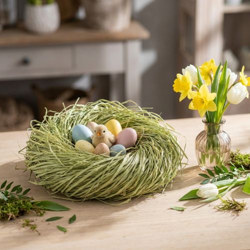 Dekorativ raffia til fremstilling af naturlig raffia raffia lime 200g | Floristik24.dk