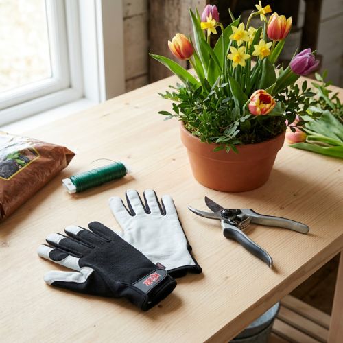 Kixx Lycra Handsker Størrelse 8 Sort, Lysegrå | Floristik24.dk