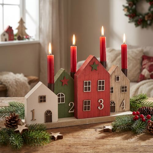 Lysestage adventskrans pind