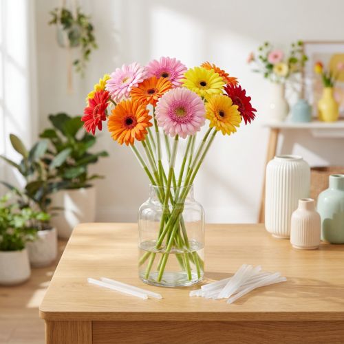 Artikel Gerbera krympeslange 17 mm - Beskyttelse og støtte til gerberaer, sæt med 1000 dele