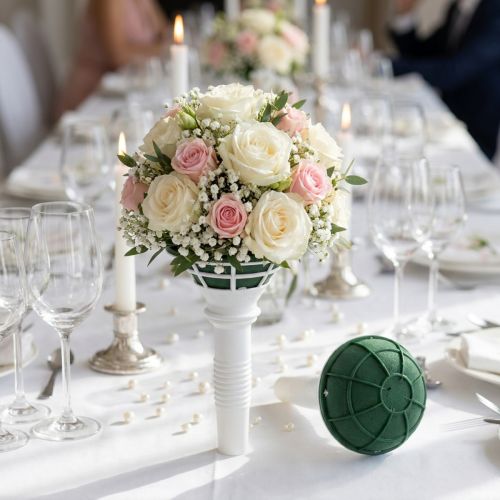 Blomsterskum brudebuketholder Ø8cm 6 stk | Floristik24.dk