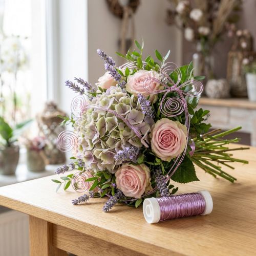 Deco wire Ø0,30mm 30g/50m lavendel | Floristik24.dk