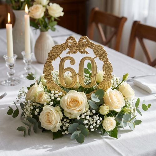 Jubilæum nummer 60 i guld | Floristik24.dk