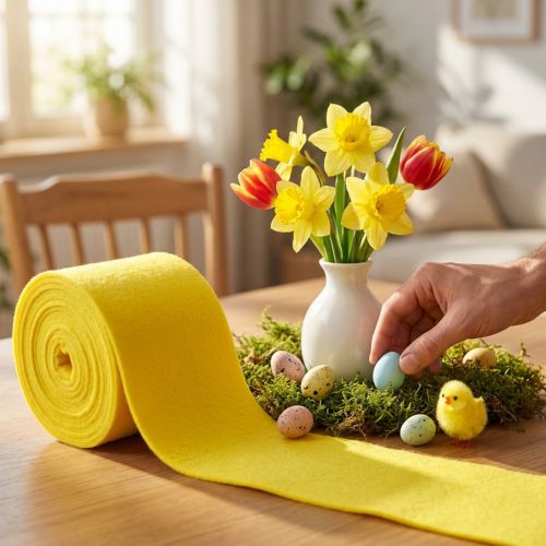 Filtbånd gul 15cm 5m | Floristik24.dk