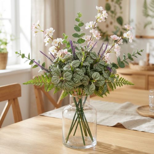 Kunstige silkeblomster, salvie i bundt, salvie silkeblomst violet L28cm 4 stk. | Floristik24.dk