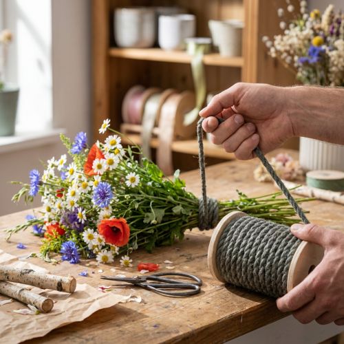 Jute bånd jute snor snor jute dekoration antracit Ø7mm 5m | Floristik24.dk