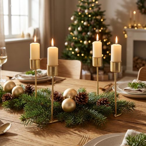 Lysestage, lysestage adventskrans 26cm H14,5cm | Floristik24.dk